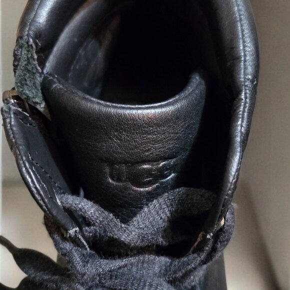 UGG Olli Black leather Women’s High Top Side Zip Sneakers Size 9.5 - Picture 14 of 14